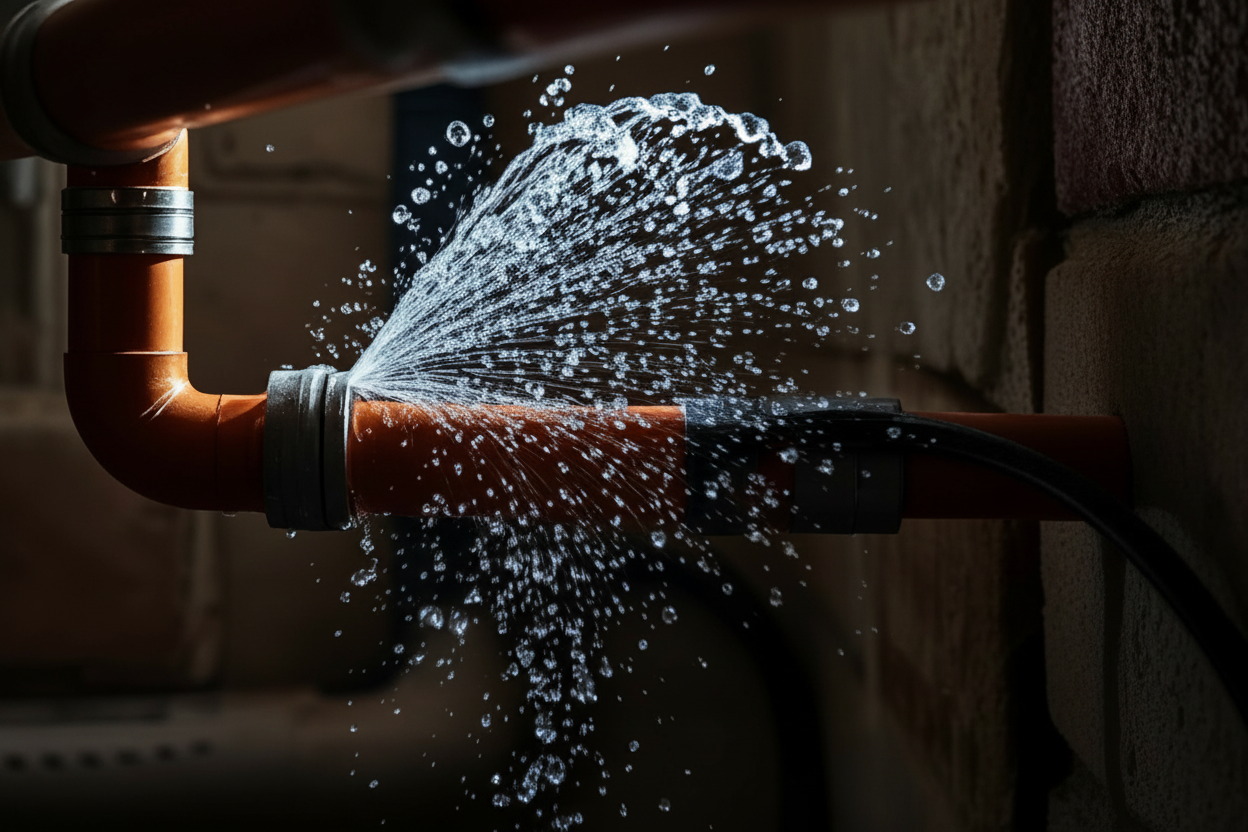 Rohrbruch am Wochenende